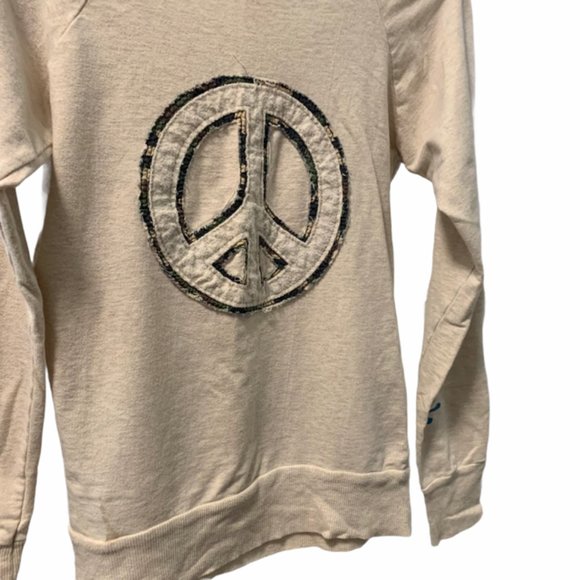 Tarea Cream Peace Sweatshirt Small - Picture 2 of 5